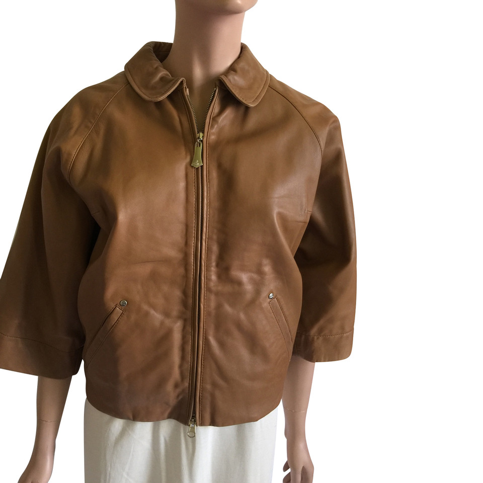 Vivienne Westwood Jacket/Coat Leather in Brown