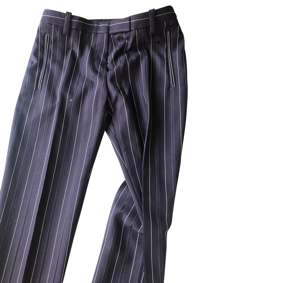 Gianni Versace Paire de Pantalon en Laine en Bleu