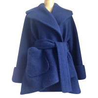 Carven Jacke/Mantel aus Wolle in Blau