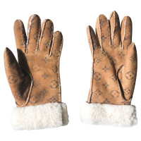 Louis Vuitton Handschoenen Leer in Bruin