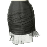 Armani Collezioni Silk skirt with flowers application
