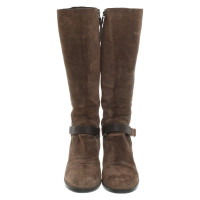 Prada Bottes en Daim en Marron