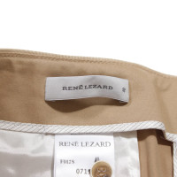 René Lezard Trousers Cotton in Beige