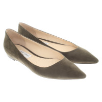 Jimmy Choo Suede ballerinas in khaki