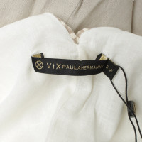 Vi X Paula Hermanny Off-shoulder dress in beige / nature