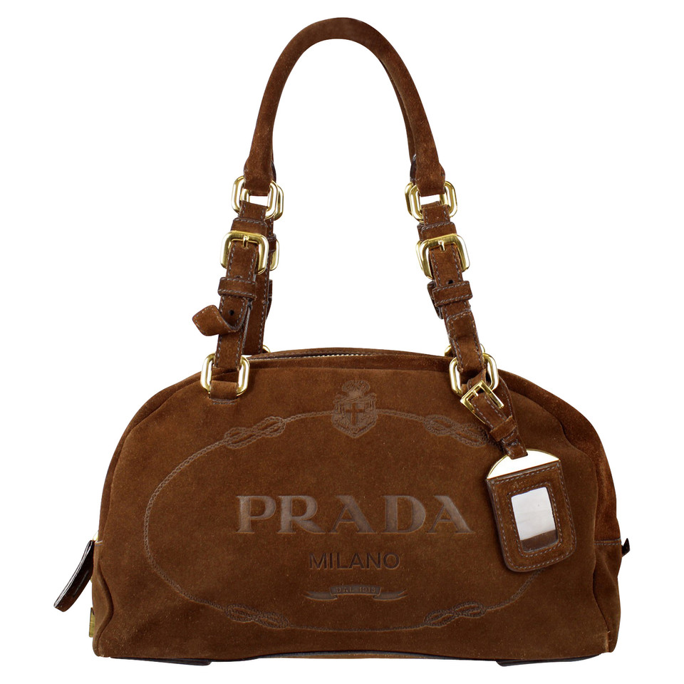 Prada Handtasche aus Wildleder in Braun