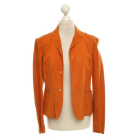 Miu Miu Leather blazer in orange