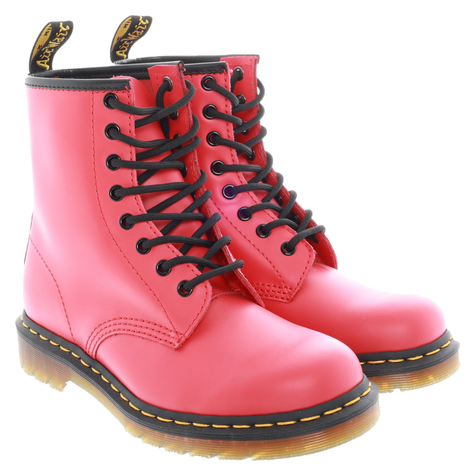 Dr. Martens Stiefeletten aus Leder in Rot