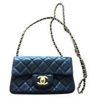 Chanel Classic Flap Bag Mini Square Leather in Black