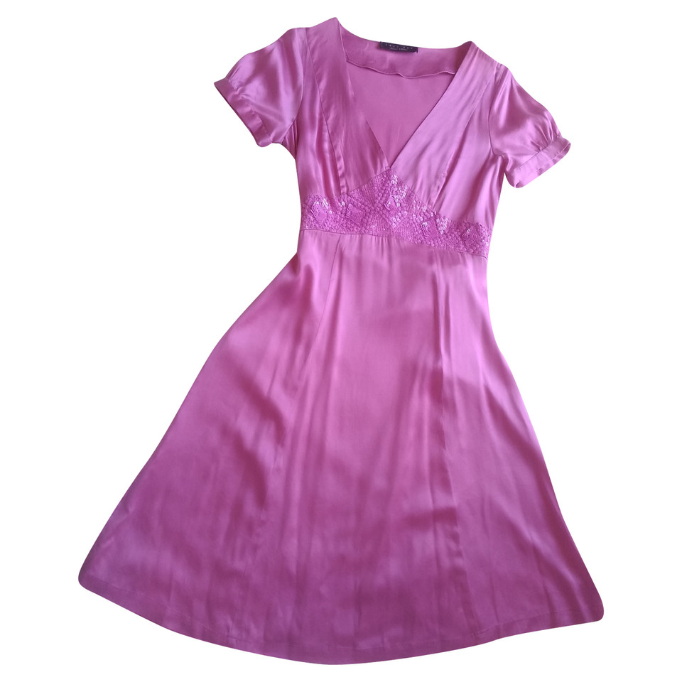 Twin Set Simona Barbieri Dress Silk in Fuchsia