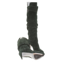 Sergio Rossi Boots Suede in Green