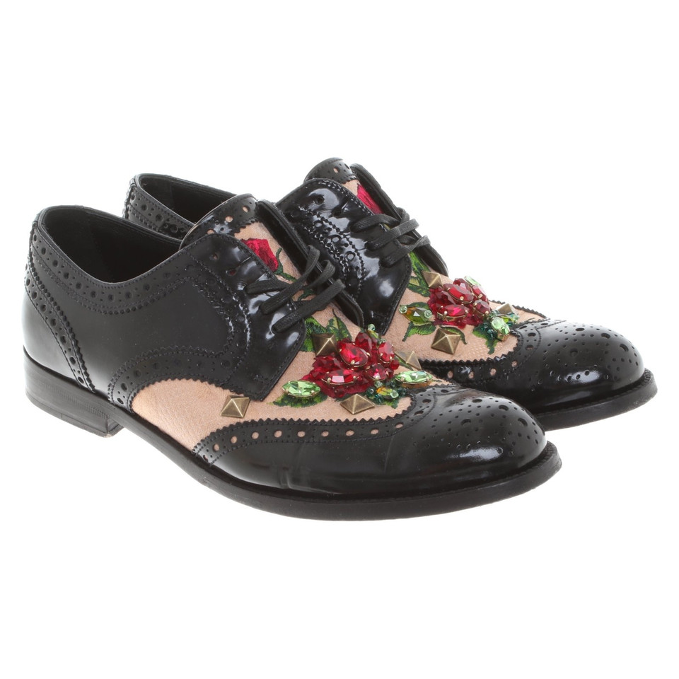 Dolce & Gabbana Lace-up shoes with floral details