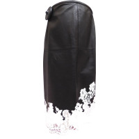 Céline Leather skirt with lace