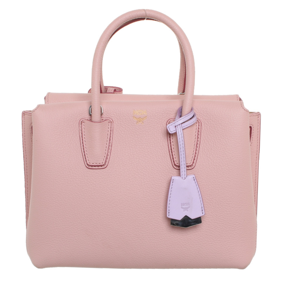 Mcm Handbag Leather in Pink