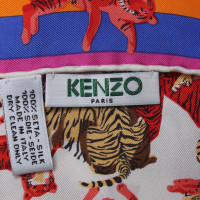 Kenzo sciarpa di seta in Animal Art