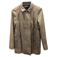 Miu Miu Jacket/Coat Leather in Grey