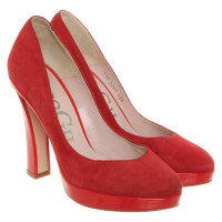 Paco Gil Pumps/Peeptoes Leather in Red