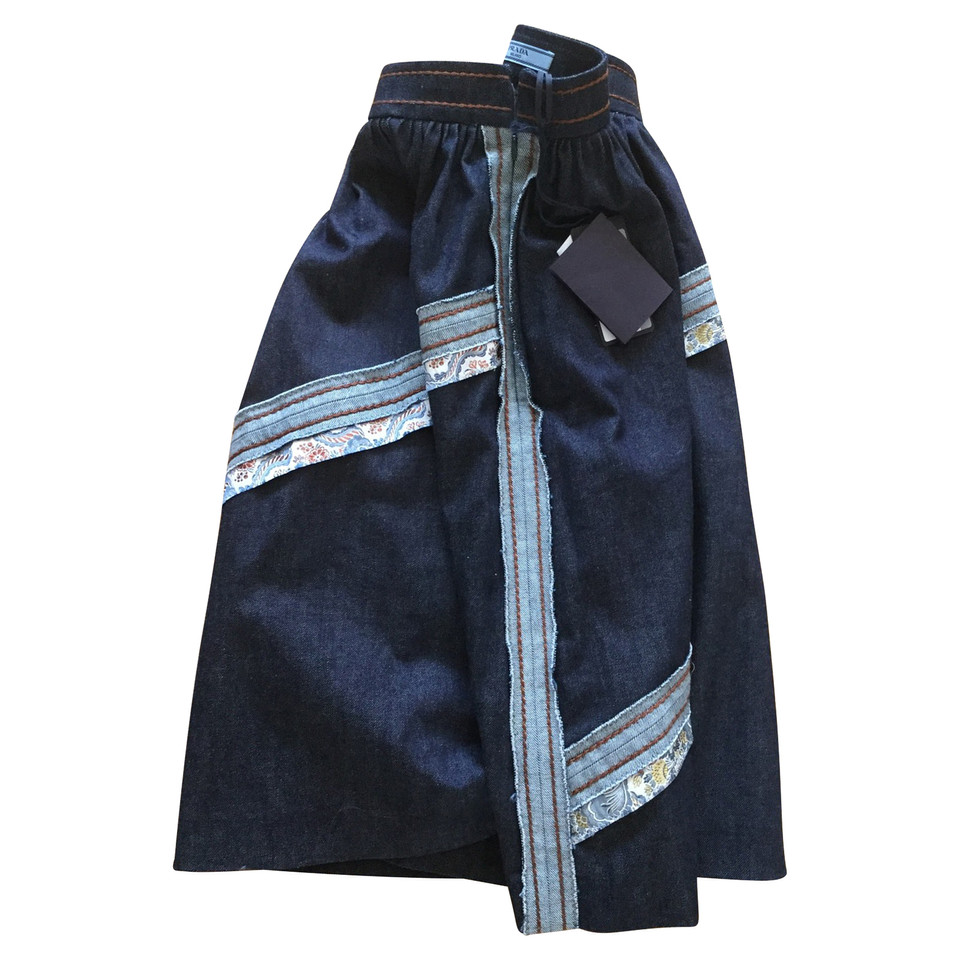 Prada Skirt Jeans fabric in Blue
