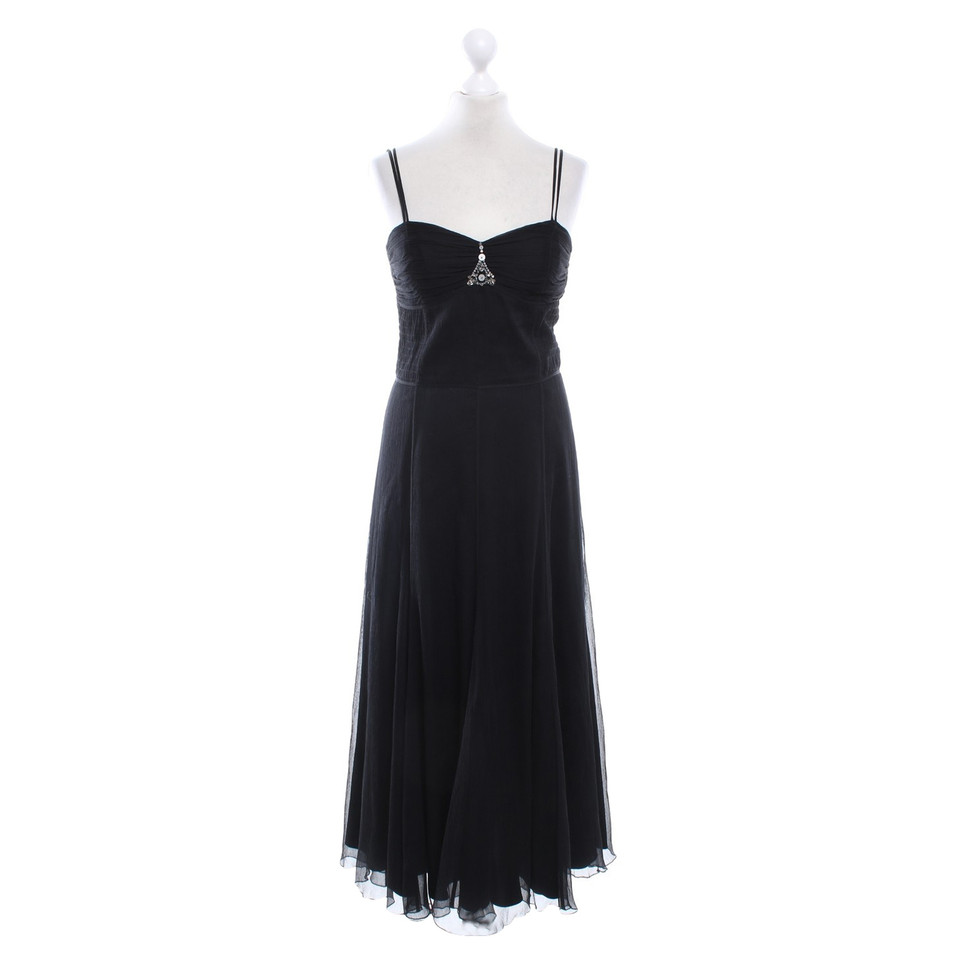 Laurèl zijden jurk in zwart