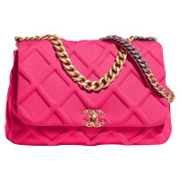 Chanel Classic Flap Bag in Jersey in Fucsia