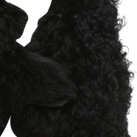 Dolce & Gabbana Gilet en peau d'agneau en noir