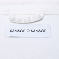 Samsøe & Samsøe Giacca/Cappotto in Cotone in Bianco