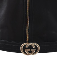 Gucci Leather jacket with mink fur trim