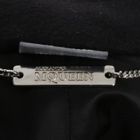 Alexander McQueen Cappotto di lana in nero
