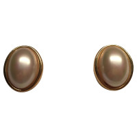 Christian Dior Oval pearl ear clips