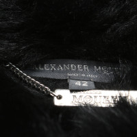 Alexander McQueen Jacke/Mantel aus Leder in Schwarz