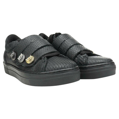 Pinko Chaussures de sport en Cuir en Noir