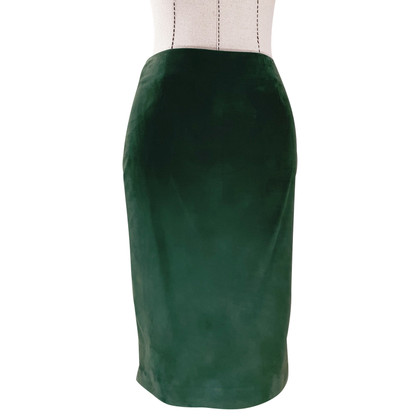 René Lezard Skirt Leather in Green