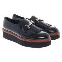 Tod's Wedges Leather in Black