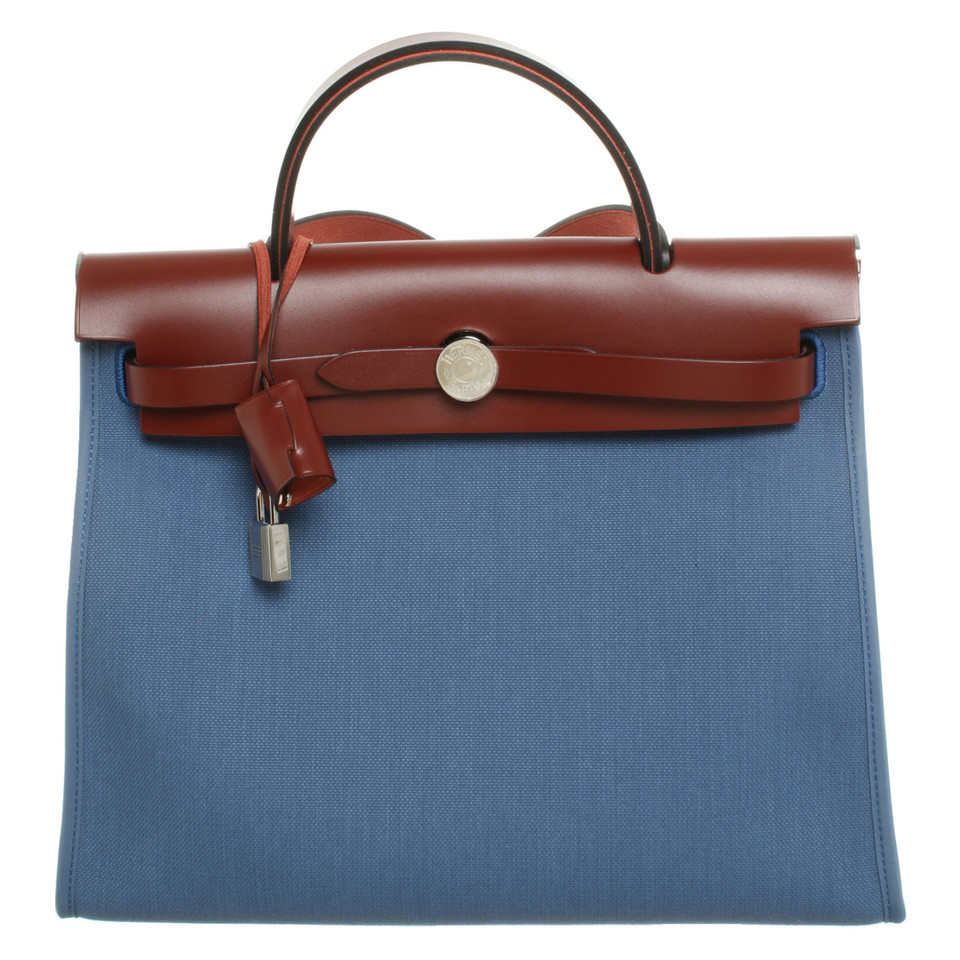 Hermès Herbag 31 Canvas in Blue