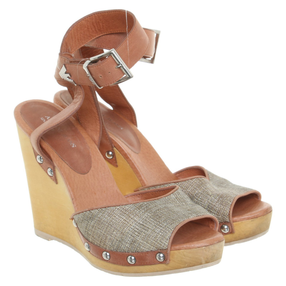 Armani Wedges Leather in Brown
