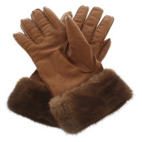 Prada Handschuhe mit Pelzbesatz