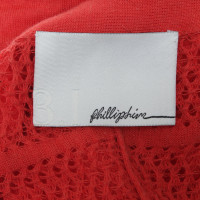 3.1 Phillip Lim Camicia lavorata a maglia in arancione-rosso