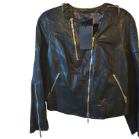 Plein Sud Top Leather in Black