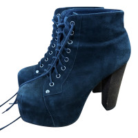 Jeffrey Campbell Stivaletti in Pelle scamosciata in Blu