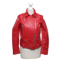 Acne Jacket/Coat Leather in Red