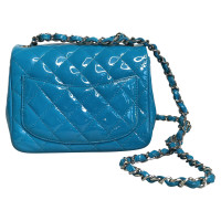 Chanel Mademoiselle in Pelle verniciata in Blu