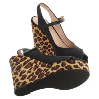 Tory Burch Wedges with Animal-Print