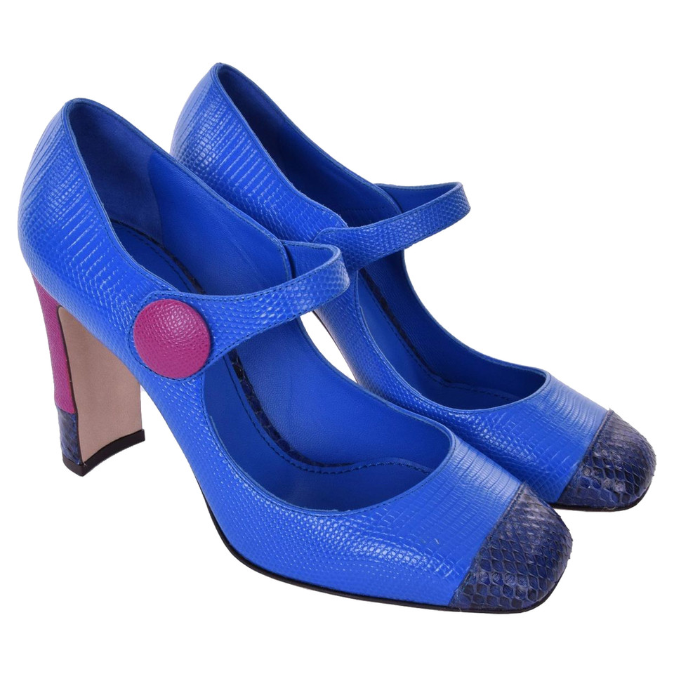 Dolce & Gabbana Mary Jane Pumps in Blau