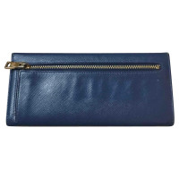 Prada Blue Saffiano Wallet
