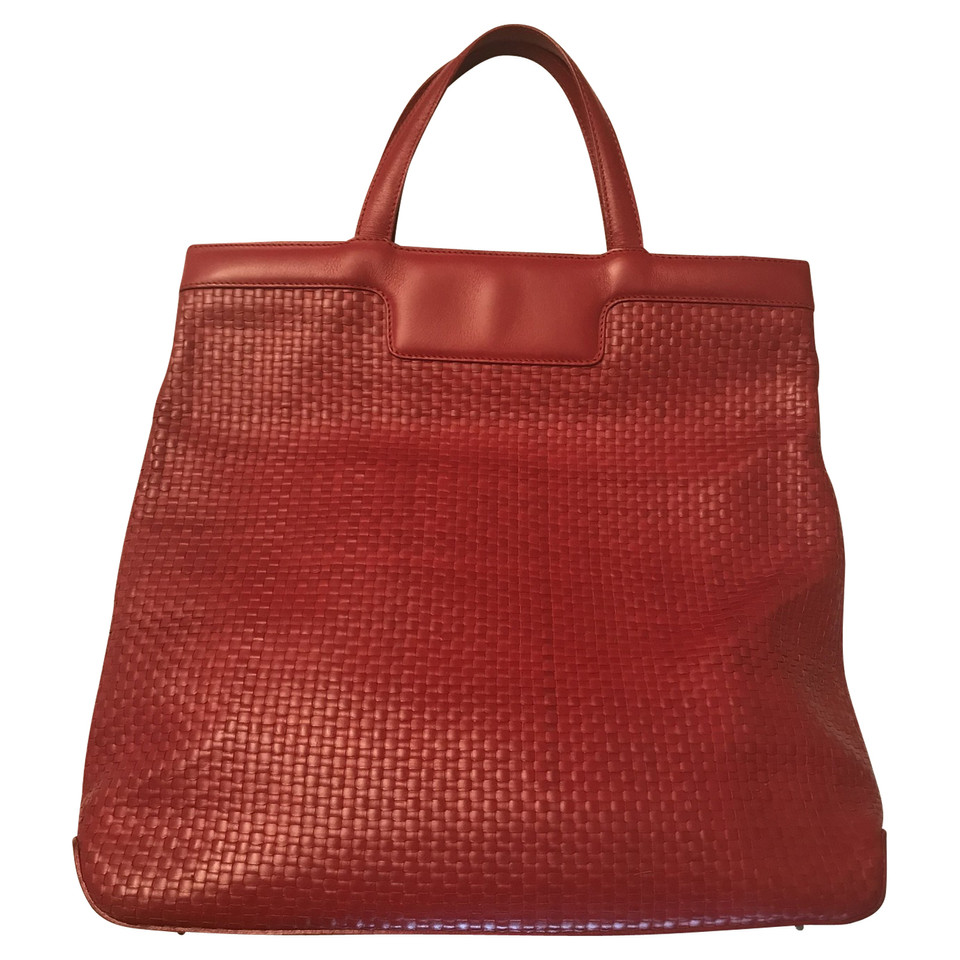 Valextra Valextra leather bag in red leather