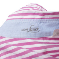 Van Laack Bluse mit Streifenmuster in Pink/Weiß