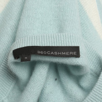 360 Sweater Cashmere maglione in luce blu / bianco