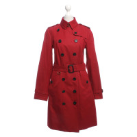 Burberry Veste/Manteau en Coton en Rouge