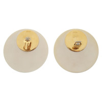 Chanel Large earclips in white