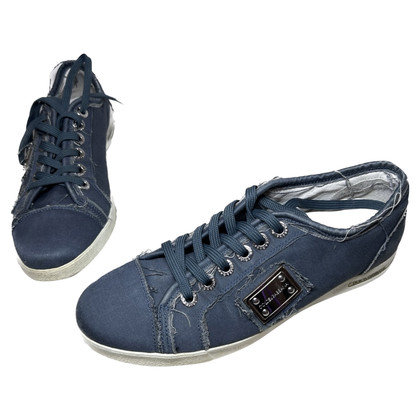 Dolce & Gabbana Sneakers aus Jeansstoff in Blau